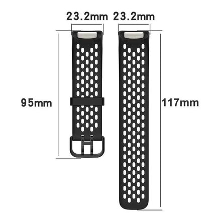 Fitbit Charge 6/5 Silicone Watch Band Breathable Hole Style