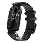For Fitbit Ace 3 / Inspire2 / Black Flower