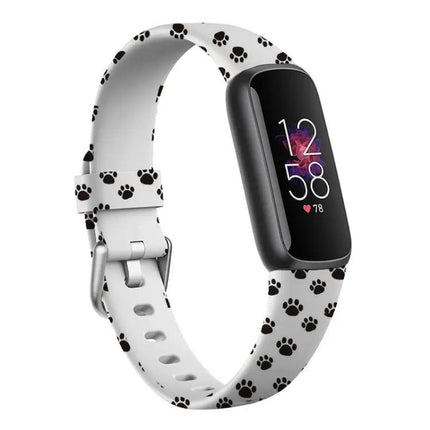 Silicone Watch Band For Fitbit Luxe With Silver Buckle S L