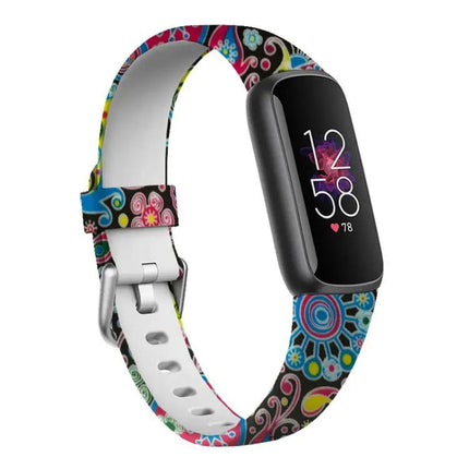 Silicone Watch Band For Fitbit Luxe With Silver Buckle S L