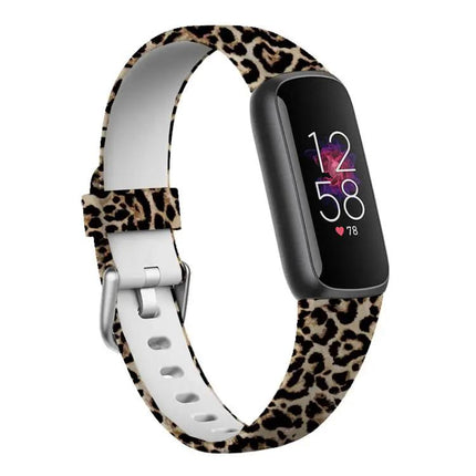 Silicone Watch Band For Fitbit Luxe With Silver Buckle S L