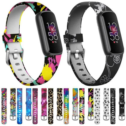 Silicone Watch Band For Fitbit Luxe With Silver Buckle S L