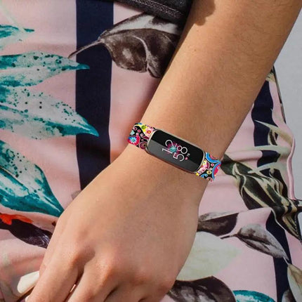 Silicone Watch Band For Fitbit Luxe With Silver Buckle S L