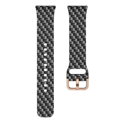 Silicone Watch Band Samsung Galaxy Fit3 Gold Buckle