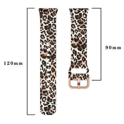 Silicone Watch Band Samsung Galaxy Fit3 Gold Buckle