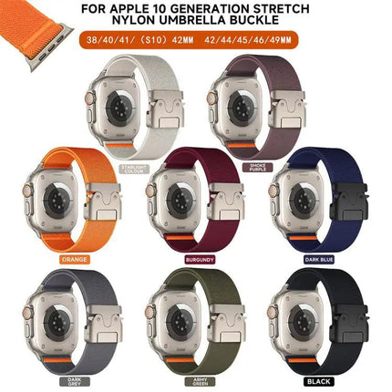 Parachute Buckle Nylon Band Apple Watch Adjustable 38-49mm