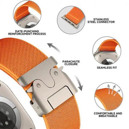 Parachute Buckle Nylon Band Apple Watch Adjustable 38-49mm