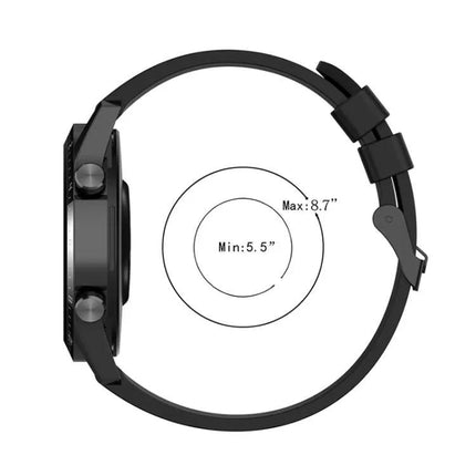 XDfind Silicone Watch Band 20mm/22mm Black Adjustable