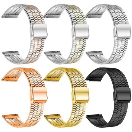 Xdfind Stainless Steel Watch Band 20mm 22mm Seven-Bead