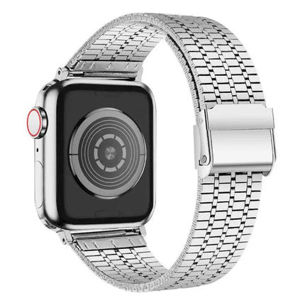 Stainless Steel Apple Watch Band Seven-Bead Buckle 38-49mm | Syndmart