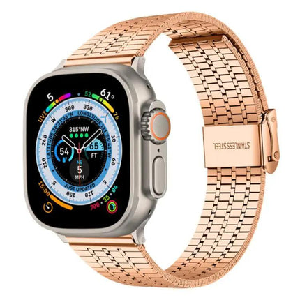 Stainless Steel Apple Watch Band Seven-Bead Buckle 38-49mm