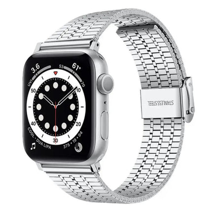 Stainless Steel Apple Watch Band Seven-Bead Buckle 38-49mm