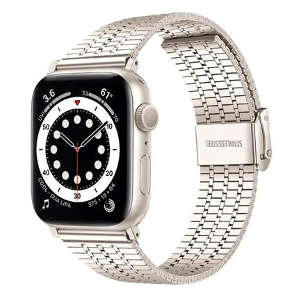 Stainless Steel Apple Watch Band Seven-Bead Buckle 38-49mm