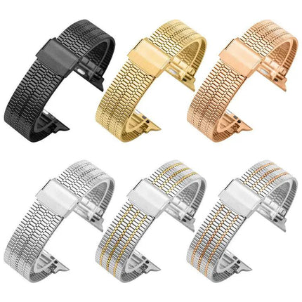 Stainless Steel Apple Watch Band Seven-Bead Buckle 38-49mm