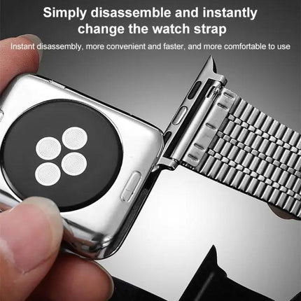 Stainless Steel Apple Watch Band Seven-Bead Buckle 38-49mm | Syndmart