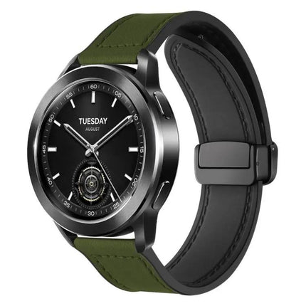 Xdfind Crazy Horse Silicone Watch Band Magnetic 18/20/22mm