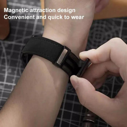Crazy Horse Magnetic Watch Band For Fitbit Charge 5/6