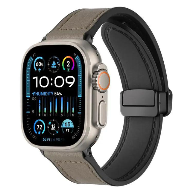 Crazy Horse Pattern Silicone Buckle Apple Watch Band 38-49mm | Syndmart