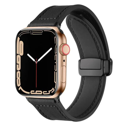 Crazy Horse Pattern Silicone Buckle Apple Watch Band 38-49mm | Syndmart