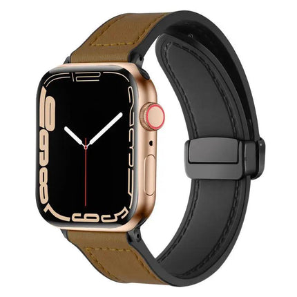 Crazy Horse Pattern Silicone Buckle Apple Watch Band 38-49mm | Syndmart
