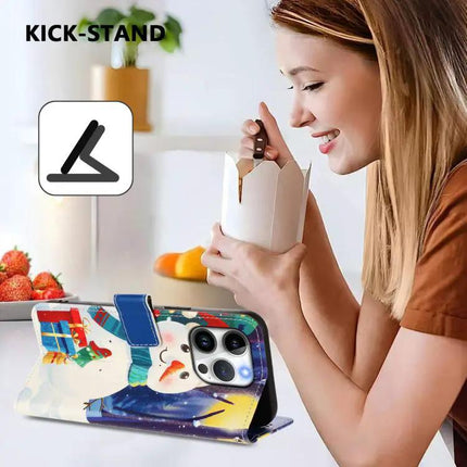 Practical Leather Phone Case With Strap And Card Slots For Everyday Use