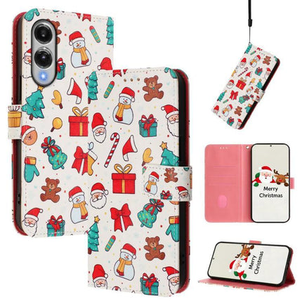 Leather Phone Case With Strap For Daily Carry Protects Your Phone On Commutes And Errands - festive Christmas PU wallet with card slots and hand strap