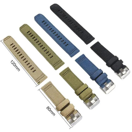 Two-Section Nylon Watch Band 20mm 22mm Adjustable Strap