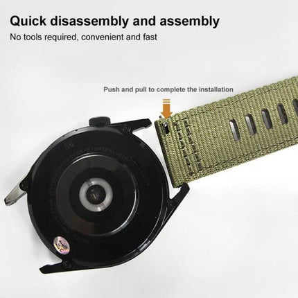 Two-Section Nylon Watch Band 20mm 22mm Adjustable Strap