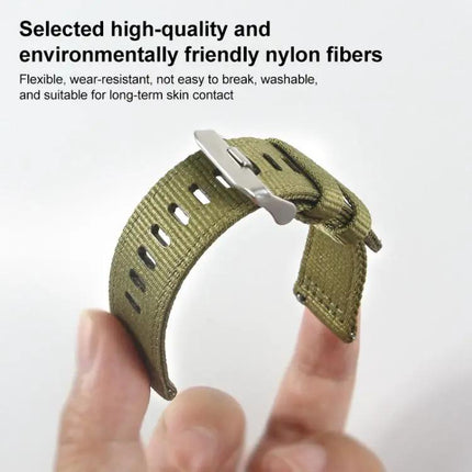 Two-Section Nylon Watch Band 20mm 22mm Adjustable Strap