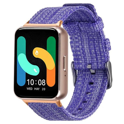 Nylon Canvas Watch Band For Samsung Galaxy Fit3 Adjustable