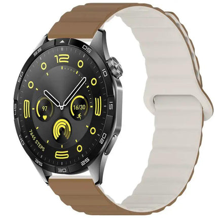 xDfind 22mm Magnetic Glossy Silicone Watch Band Adjustable