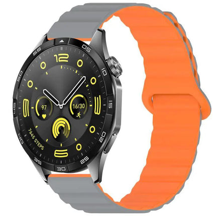 xDfind 22mm Magnetic Glossy Silicone Watch Band Adjustable