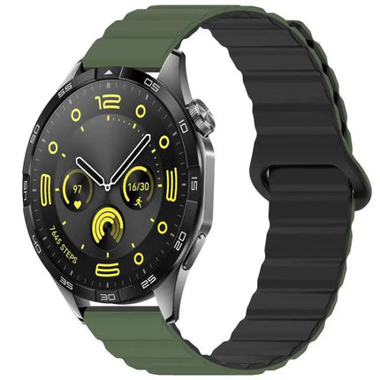 xDfind 22mm Magnetic Glossy Silicone Watch Band Adjustable