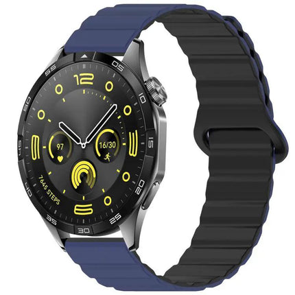 xDfind 22mm Magnetic Glossy Silicone Watch Band Adjustable