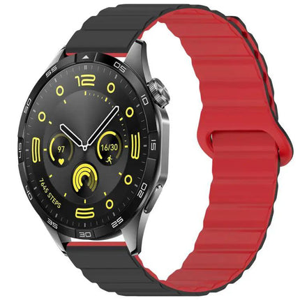 xDfind 22mm Magnetic Glossy Silicone Watch Band Adjustable