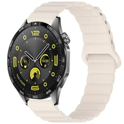 xDfind 22mm Magnetic Glossy Silicone Watch Band Adjustable