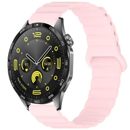 xDfind 22mm Magnetic Glossy Silicone Watch Band Adjustable