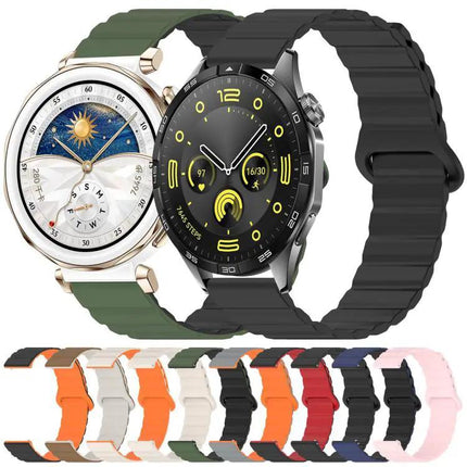 Magnetic Silicone Watch Band Glossy Loop 18mm 20mm