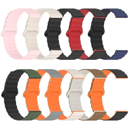 Magnetic Silicone Watch Band Glossy Loop 18mm 20mm