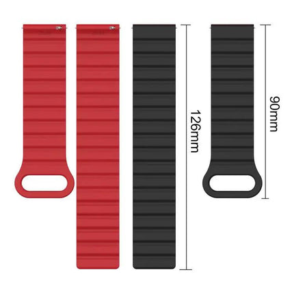 xDfind 22mm Magnetic Glossy Silicone Watch Band Adjustable