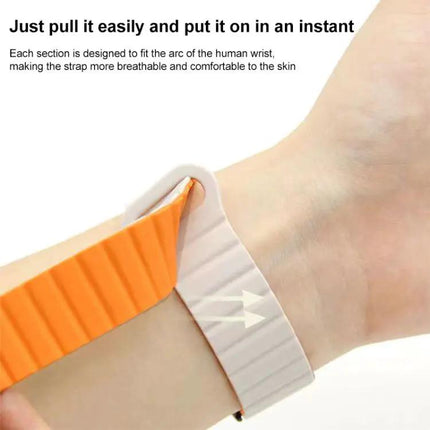 Magnetic Silicone Watch Band Glossy Loop 18mm 20mm