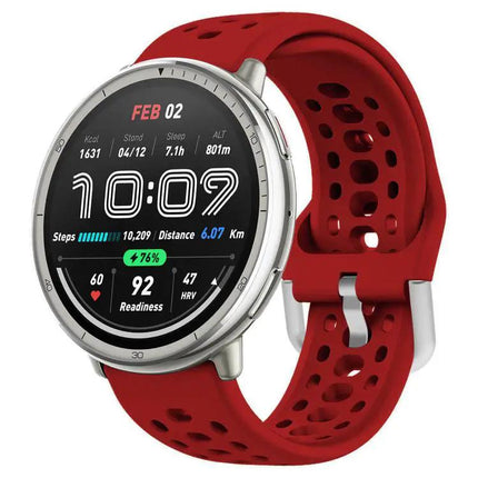 XDfind 20mm Silicone Sport Watch Band Silver Buckle
