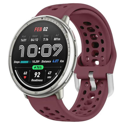 XDfind 20mm Silicone Sport Watch Band Silver Buckle