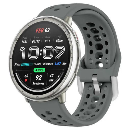 XDfind 20mm Silicone Sport Watch Band Silver Buckle