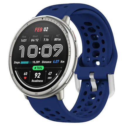 XDfind 20mm Silicone Sport Watch Band Silver Buckle