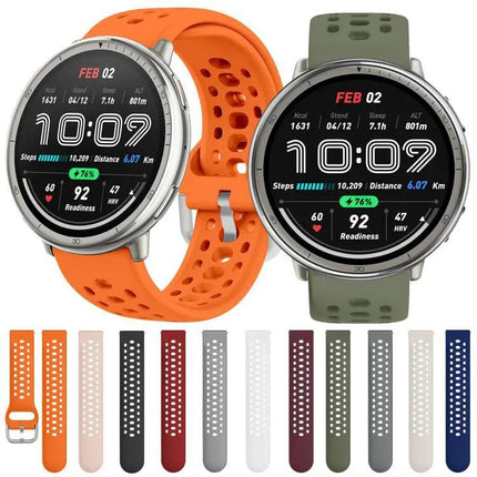 XDfind 20mm Silicone Sport Watch Band Silver Buckle