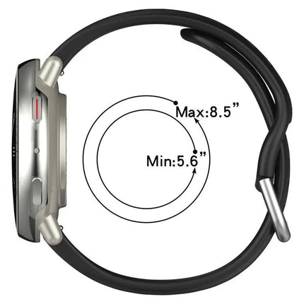 XDfind 20mm Silicone Sport Watch Band Silver Buckle
