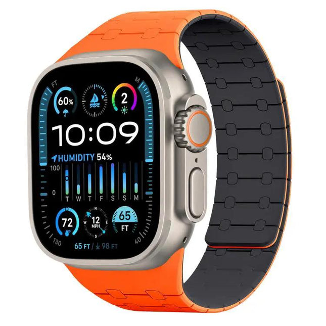 Magnetic Silicone Apple Watch Band Adjustable 38-49mm | Syndmart