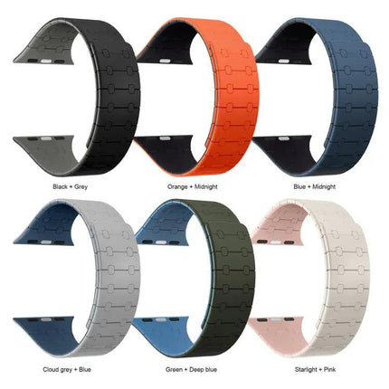 Magnetic Silicone Apple Watch Band Adjustable 38-49mm | Syndmart