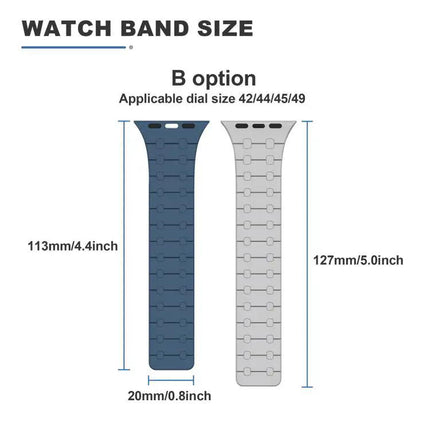 Magnetic Silicone Apple Watch Band Adjustable 38-49mm | Syndmart